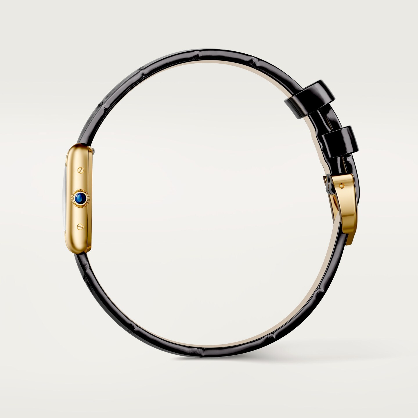 Montre Tank Louis Cartier — Mini modèle, mouvement quartz, or jaune, cuir · réf. CRWGTA0352