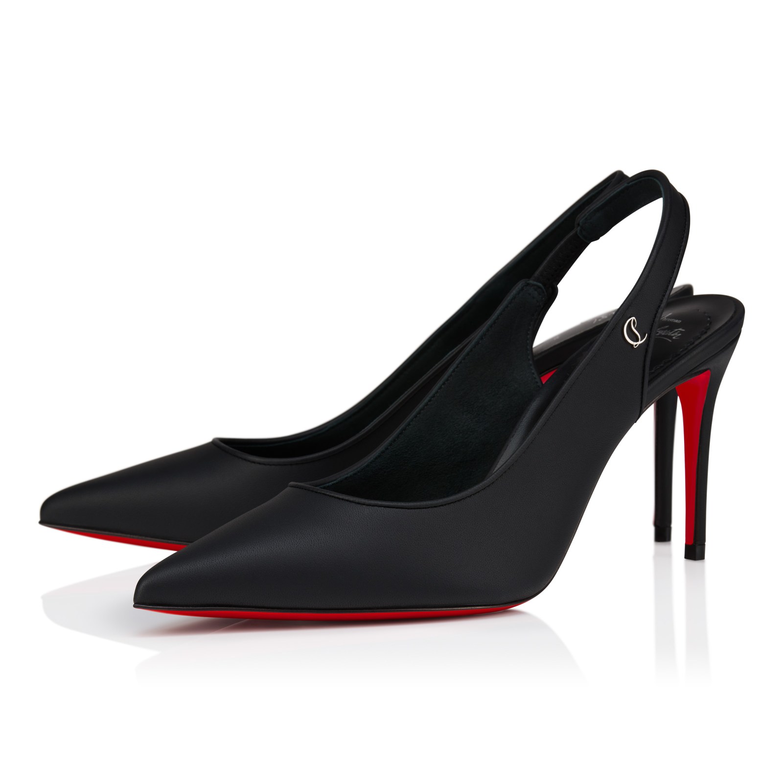Sporty Kate Sling 85 mm — Noir, cuir nappa d'agneau