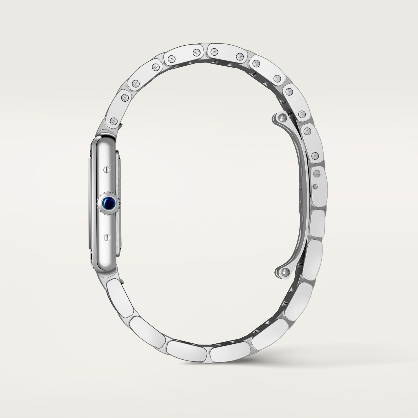 Montre Tank Must SolarBeat™ — Petit modèle, mouvement photovoltaïque SolarBeat™, acier, bracelet en acier