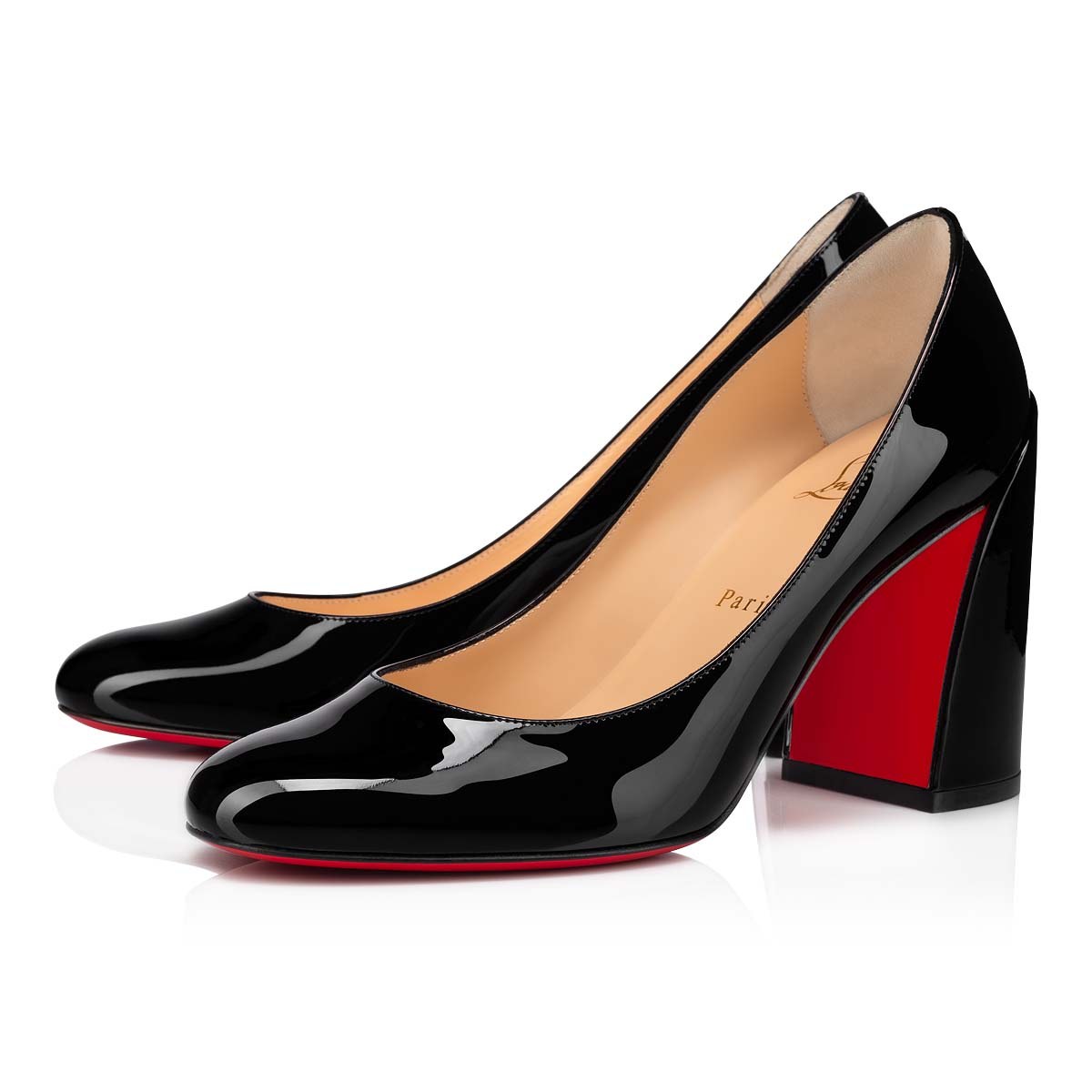 Miss Jane Pump 85 mm — Noir, cuir de veau verni