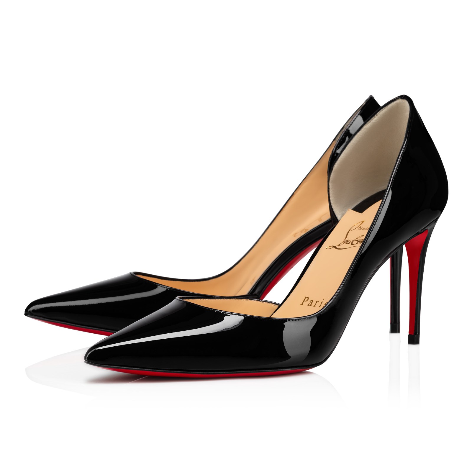 Iriza 85 mm — Noir, cuir de veau verni