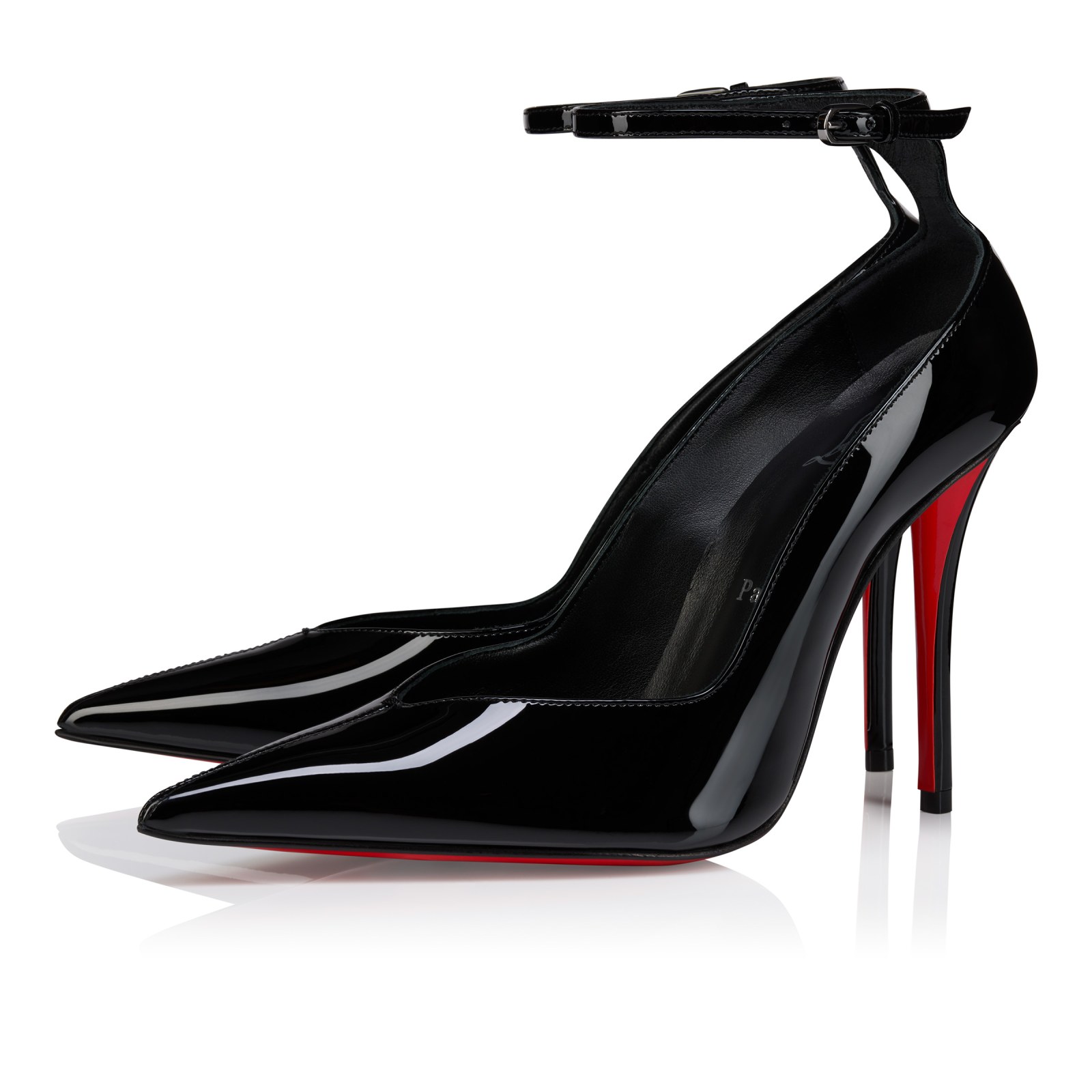 Erozee 100 mm — Noir, cuir de veau verni