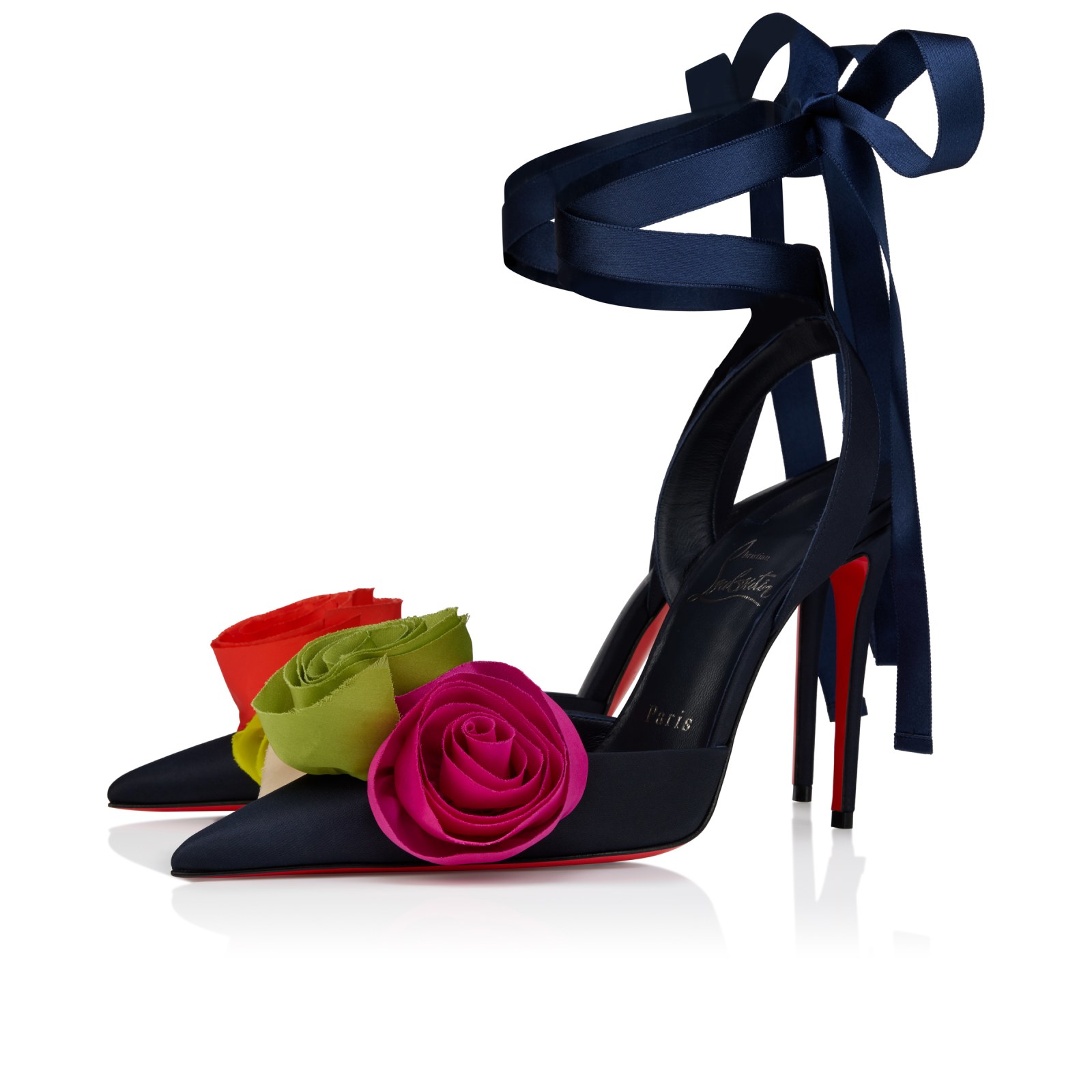 Mere Lachaise Lace Up 100 mm — Last Night, taffetas de soie et crêpe satin