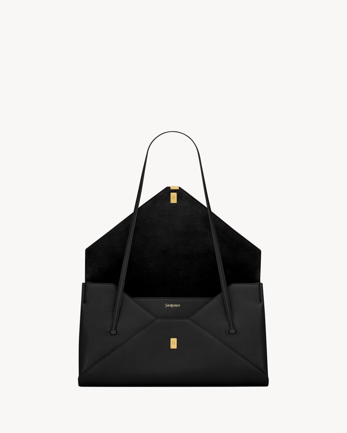 SIMONE medium en cuir souple — Noir
