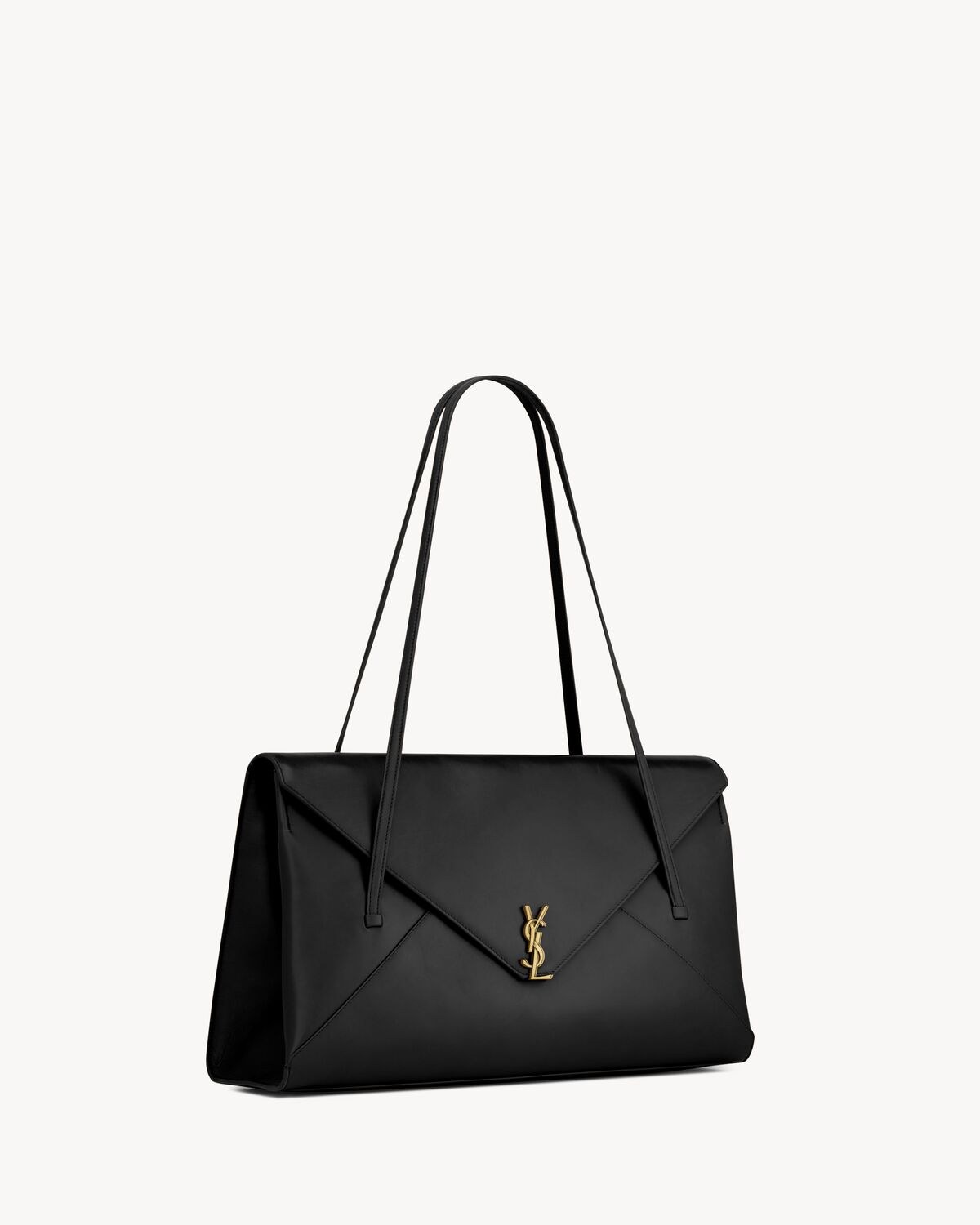 SIMONE large en cuir souple — Noir