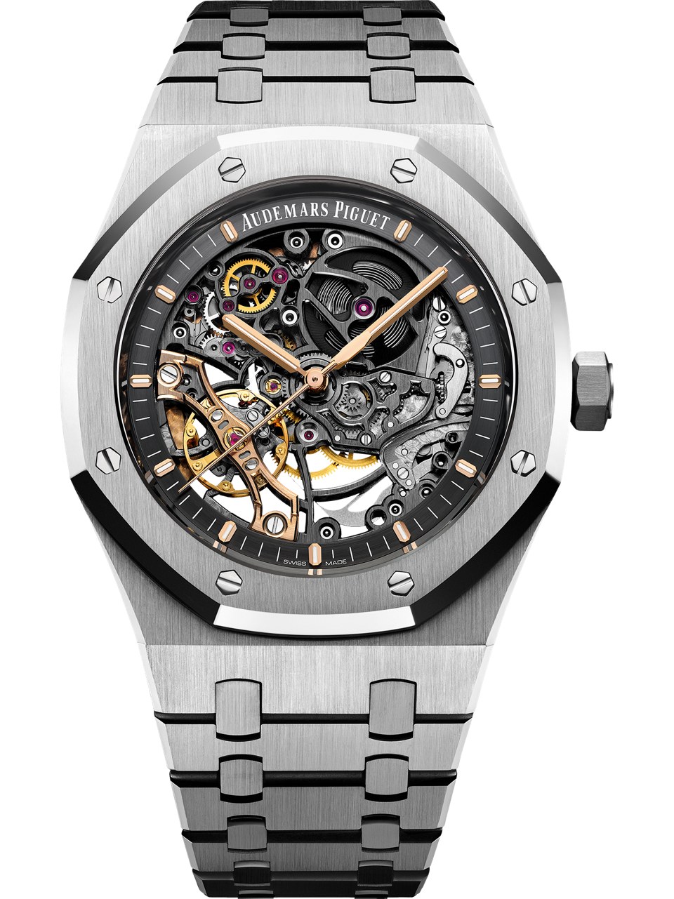 Royal Oak Double Balance Wheel Openworked — 41 mm, or rose 18 carats
