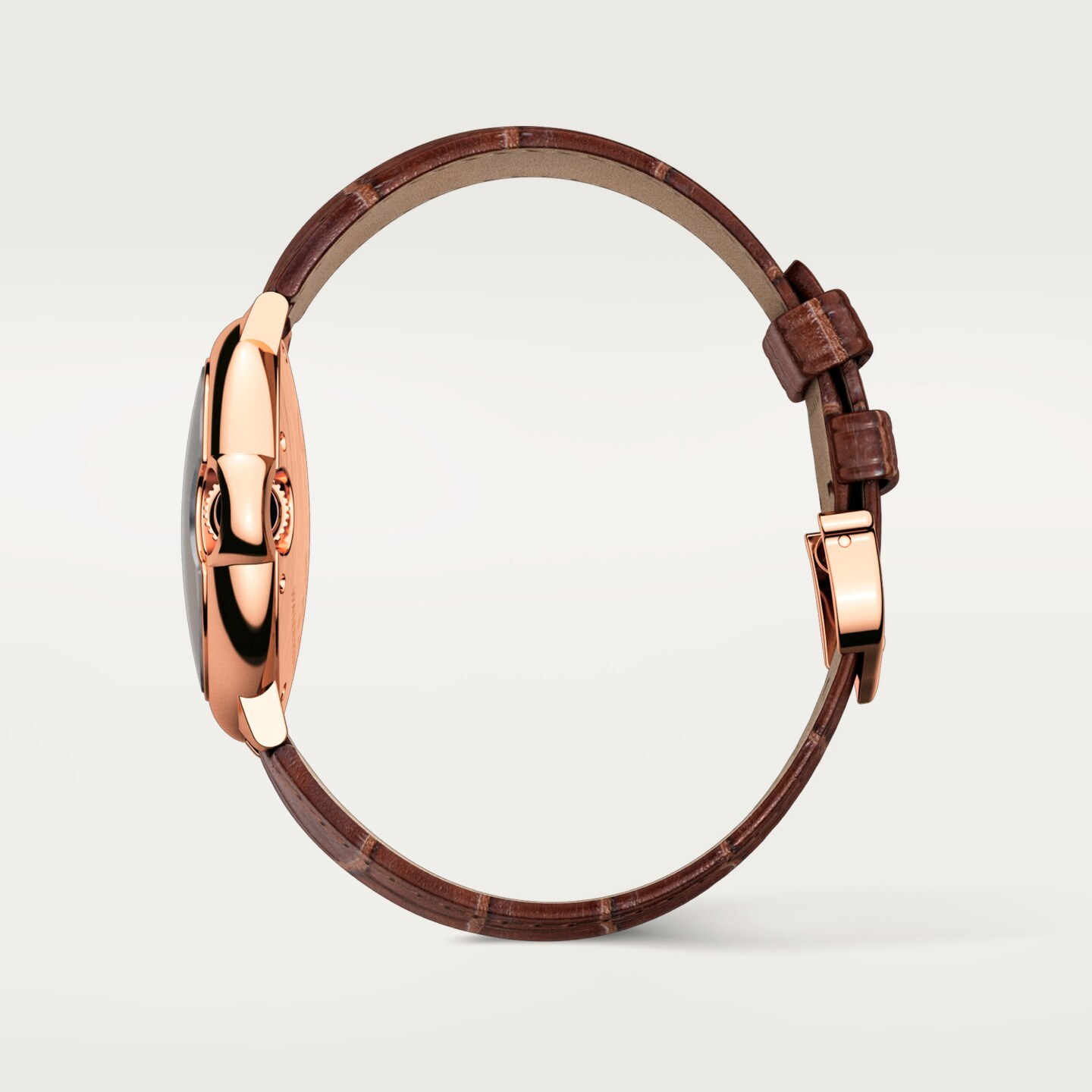 Montre Ballon Bleu de Cartier — 33mm, mouvement automatique, or rose, cuir
