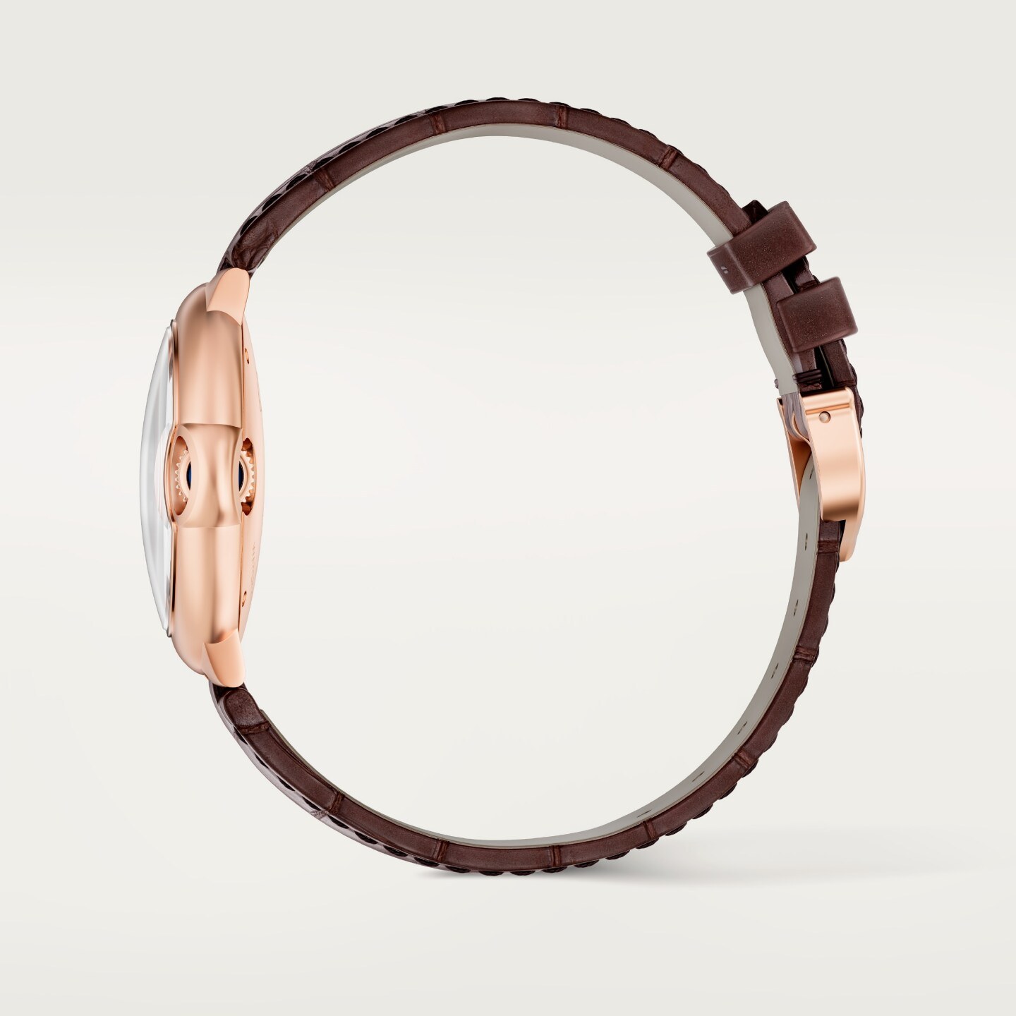 Montre Ballon Bleu de Cartier — 33mm, mouvement automatique, or rose, cuir