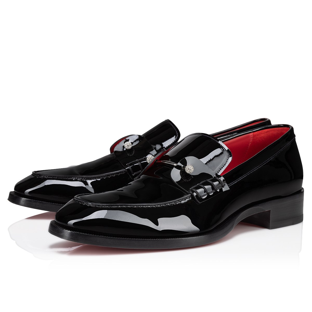 Chambelimoc Night Strass — Noir, cuir de veau verni