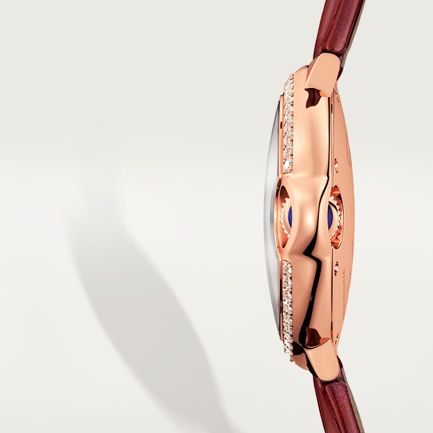 Montre Ballon Bleu de Cartier — 33mm, mouvement automatique, or rose, diamants, cuir