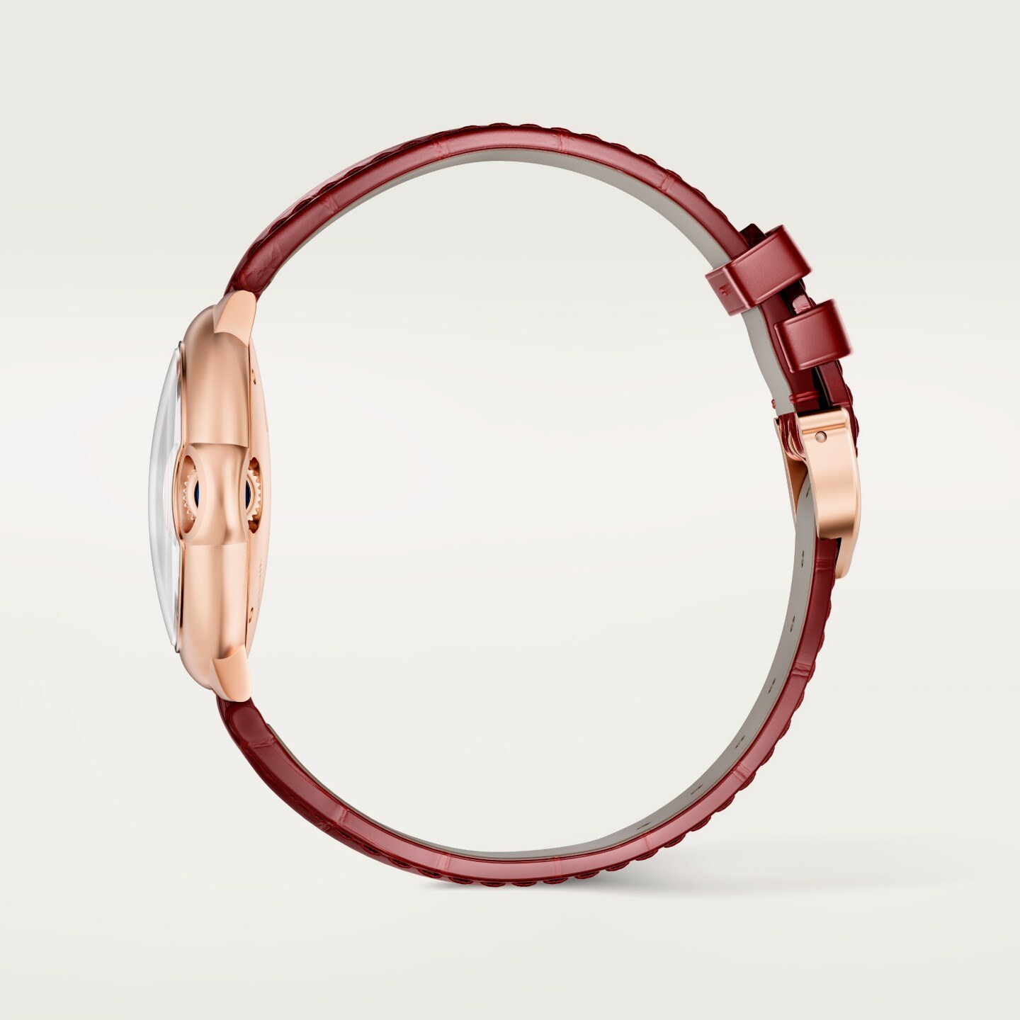 Montre Ballon Bleu de Cartier — 33mm, mouvement automatique, or rose, diamants, cuir