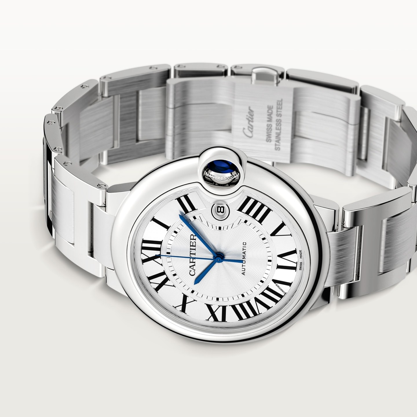 Montre Ballon Bleu de Cartier — 42 mm, mouvement mécanique automatique, acier