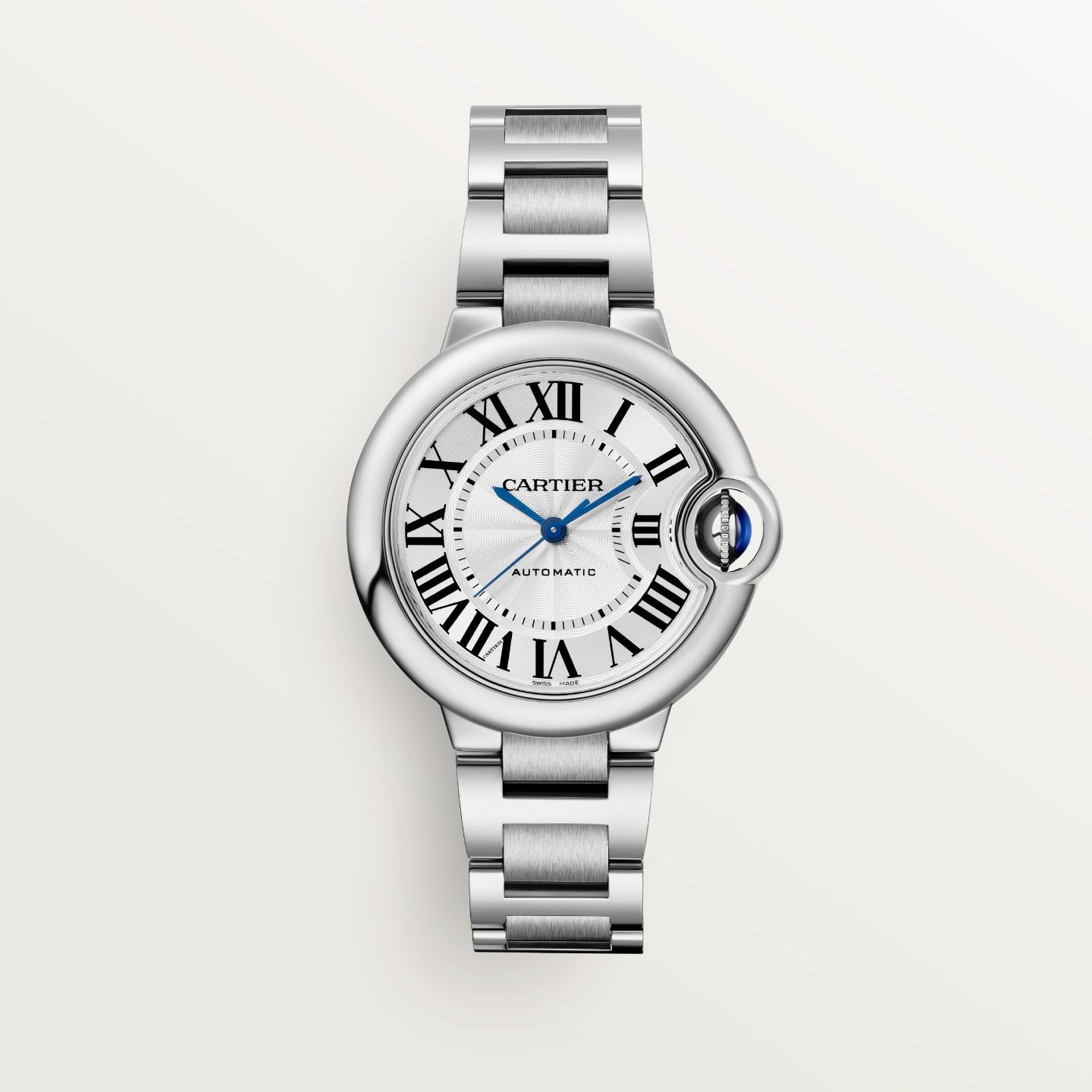 Montre Ballon Bleu de Cartier — 33 mm, mouvement mécanique automatique, acier