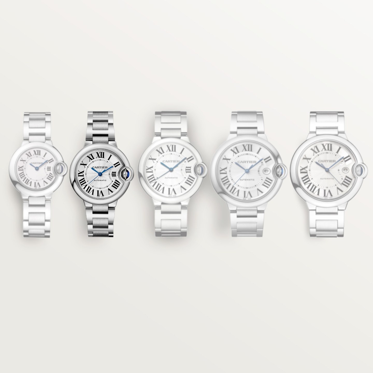 Montre Ballon Bleu de Cartier — 33 mm, mouvement mécanique automatique, acier