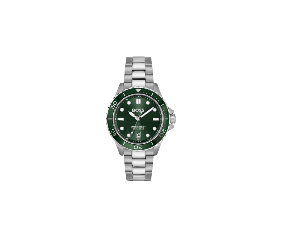 Montre TROPER SPORT à cadran vert et bracelet en acier
