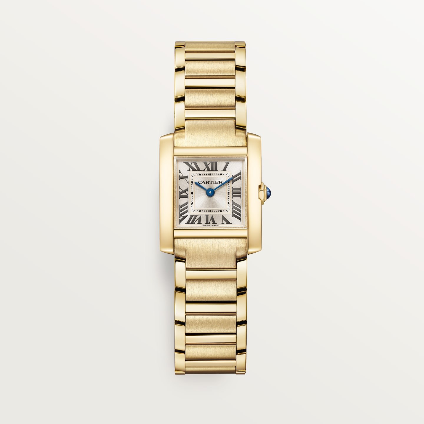 Montre Tank Française — Moyen modèle, mouvement quartz, or jaune