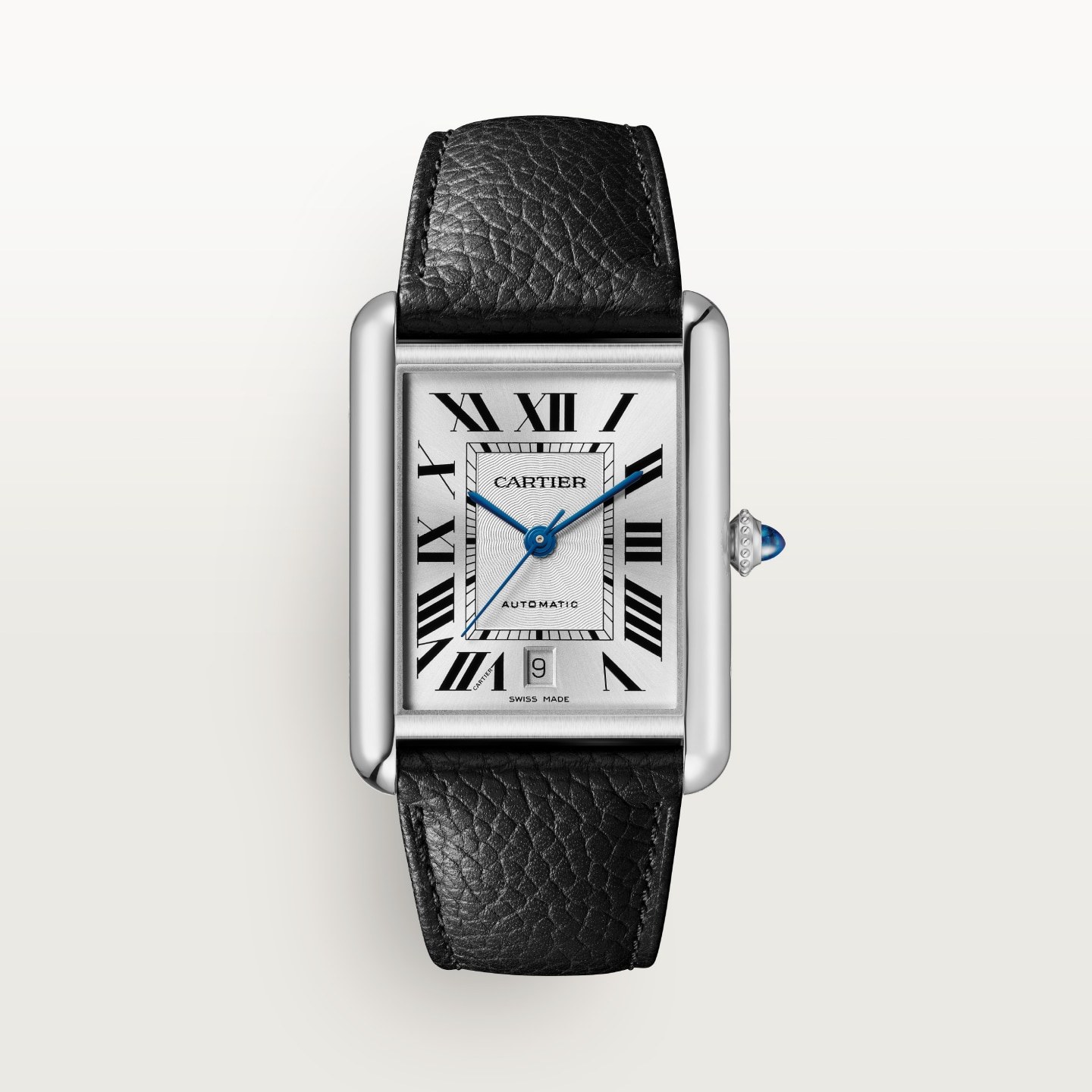 Montre Tank Must de Cartier — Modèle extra-large, mouvement automatique, acier, cuir