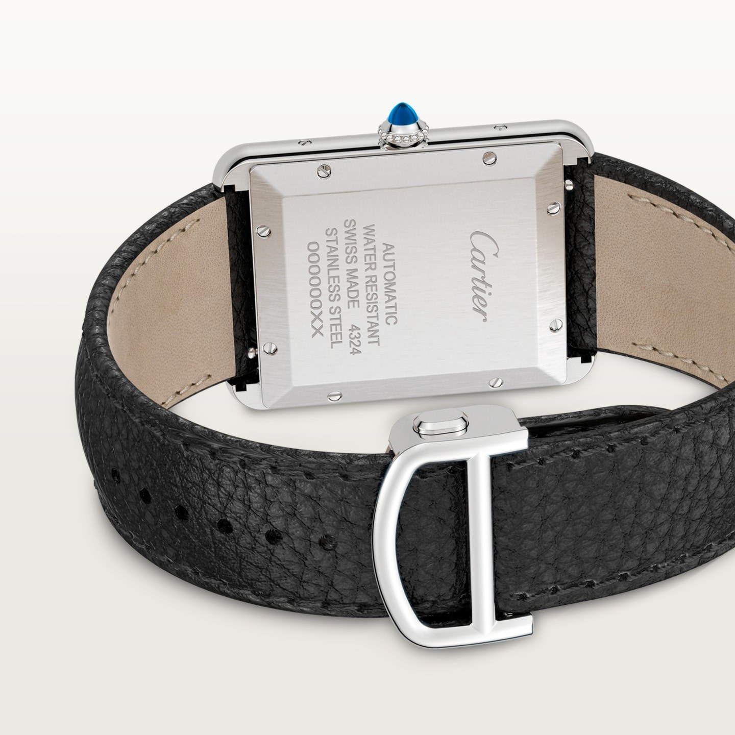Montre Tank Must de Cartier — Modèle extra-large, mouvement automatique, acier, cuir