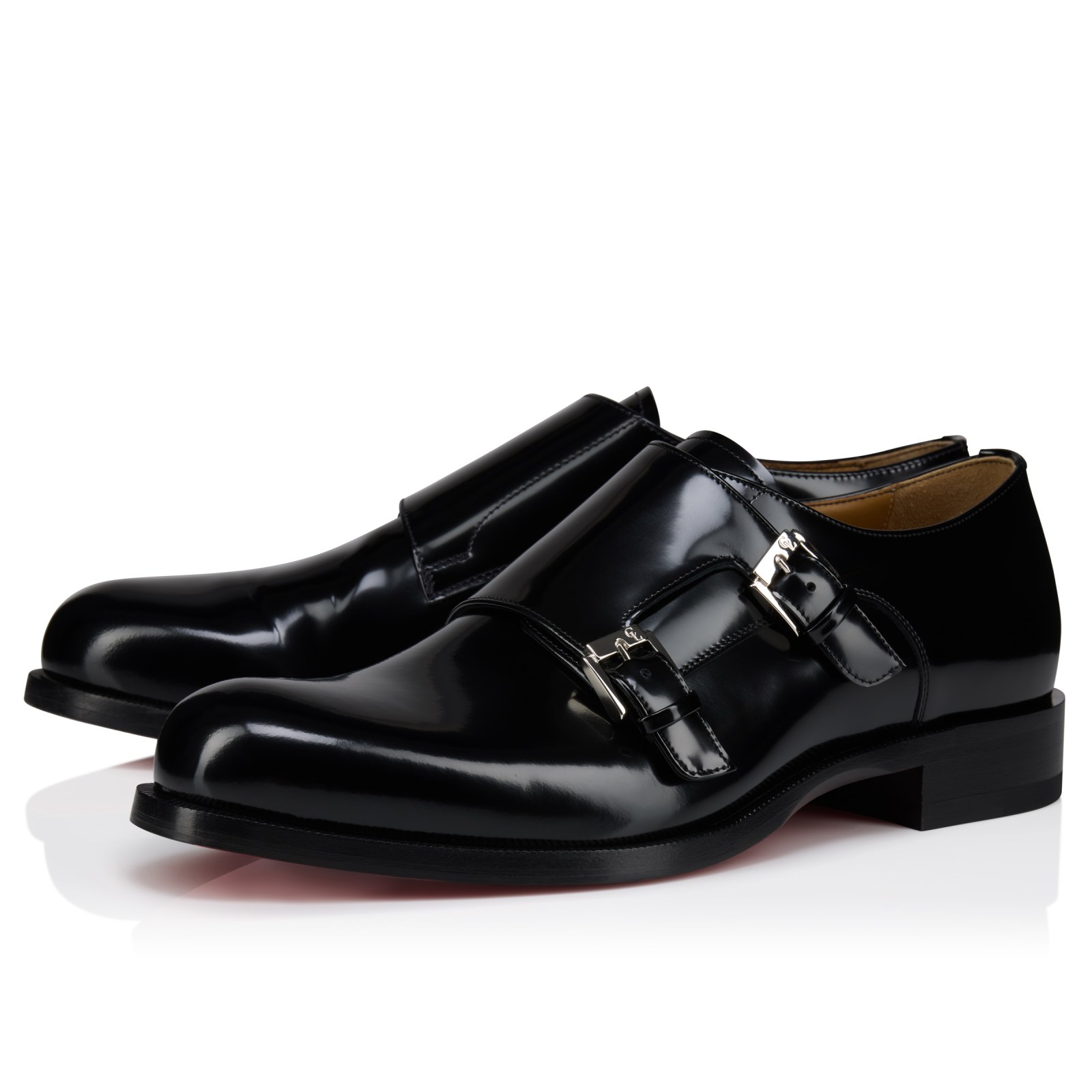 Moustachou Monk — Noir, cuir de veau Abrasivato