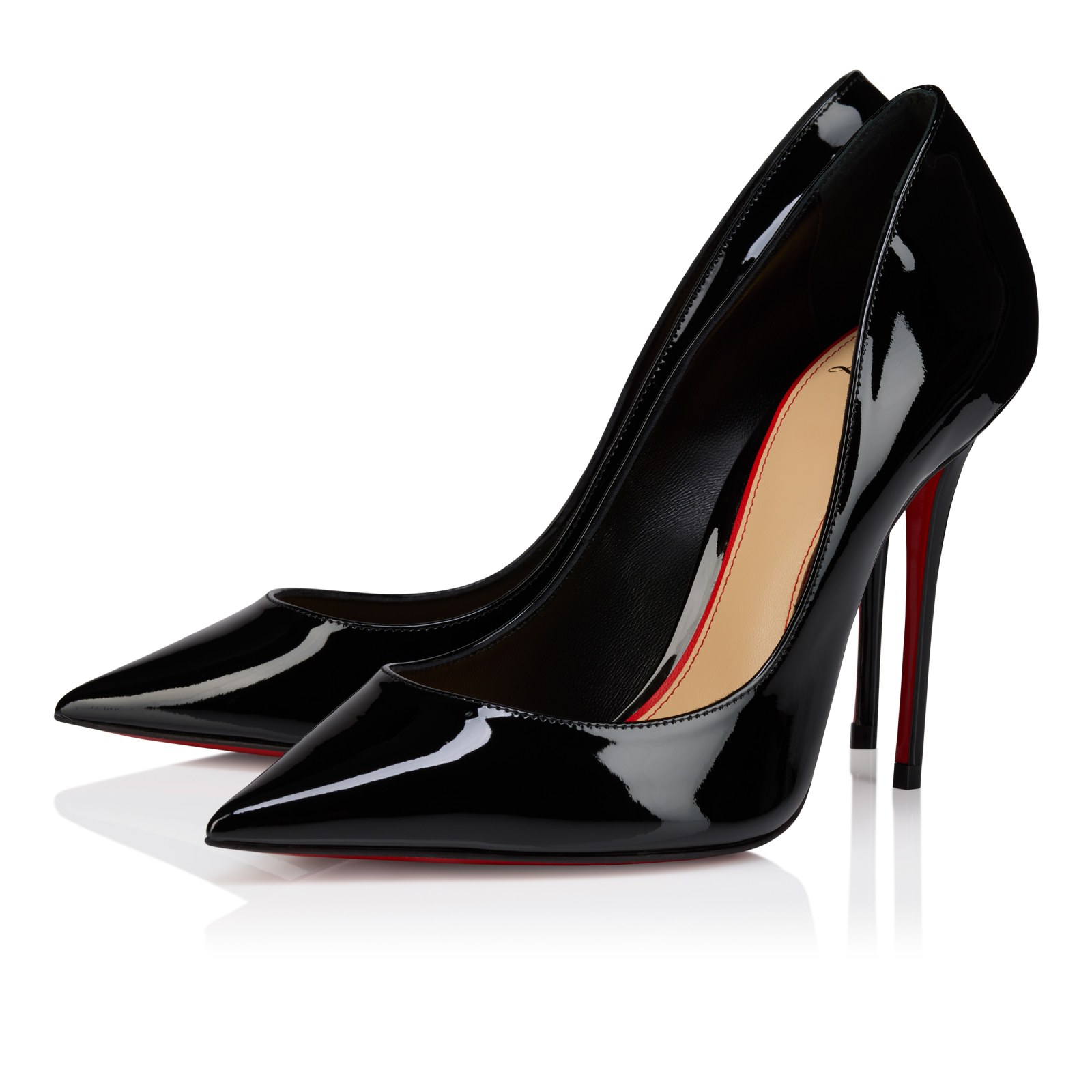 La Pigalle 100 mm — Noir, cuir de veau verni