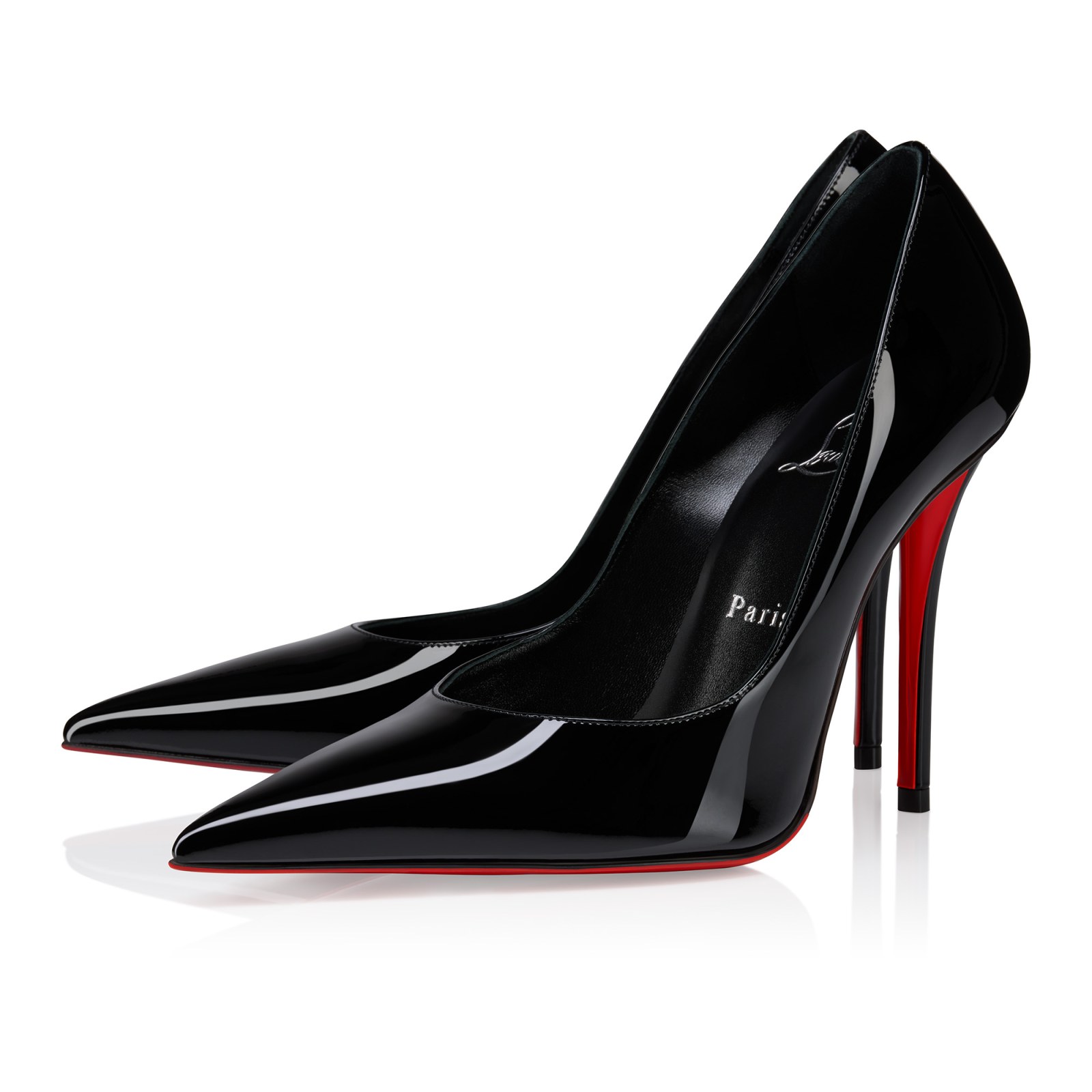 Miss Z 100 mm — Noir, cuir de veau verni