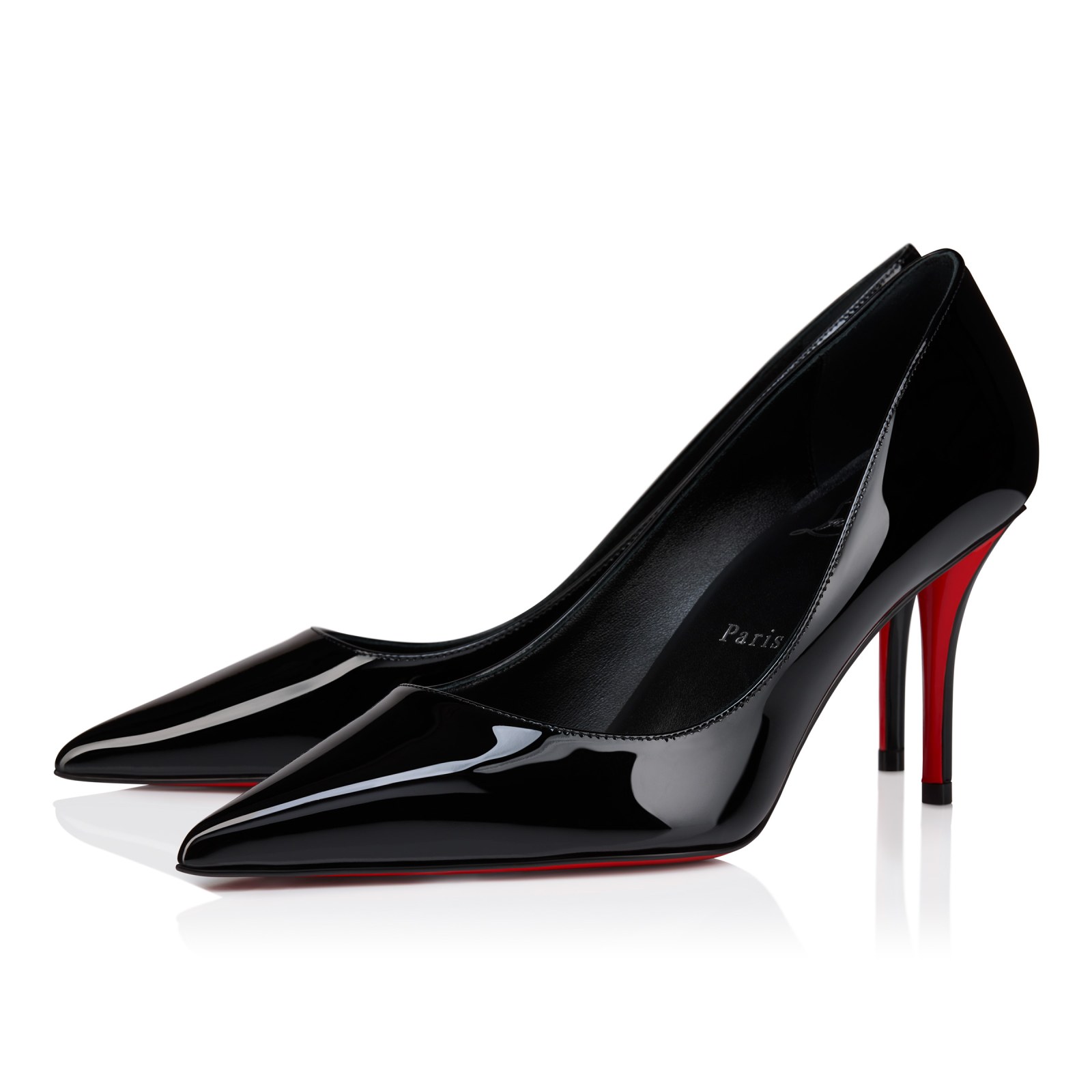 Miss Z 80 mm — Noir, cuir de veau verni