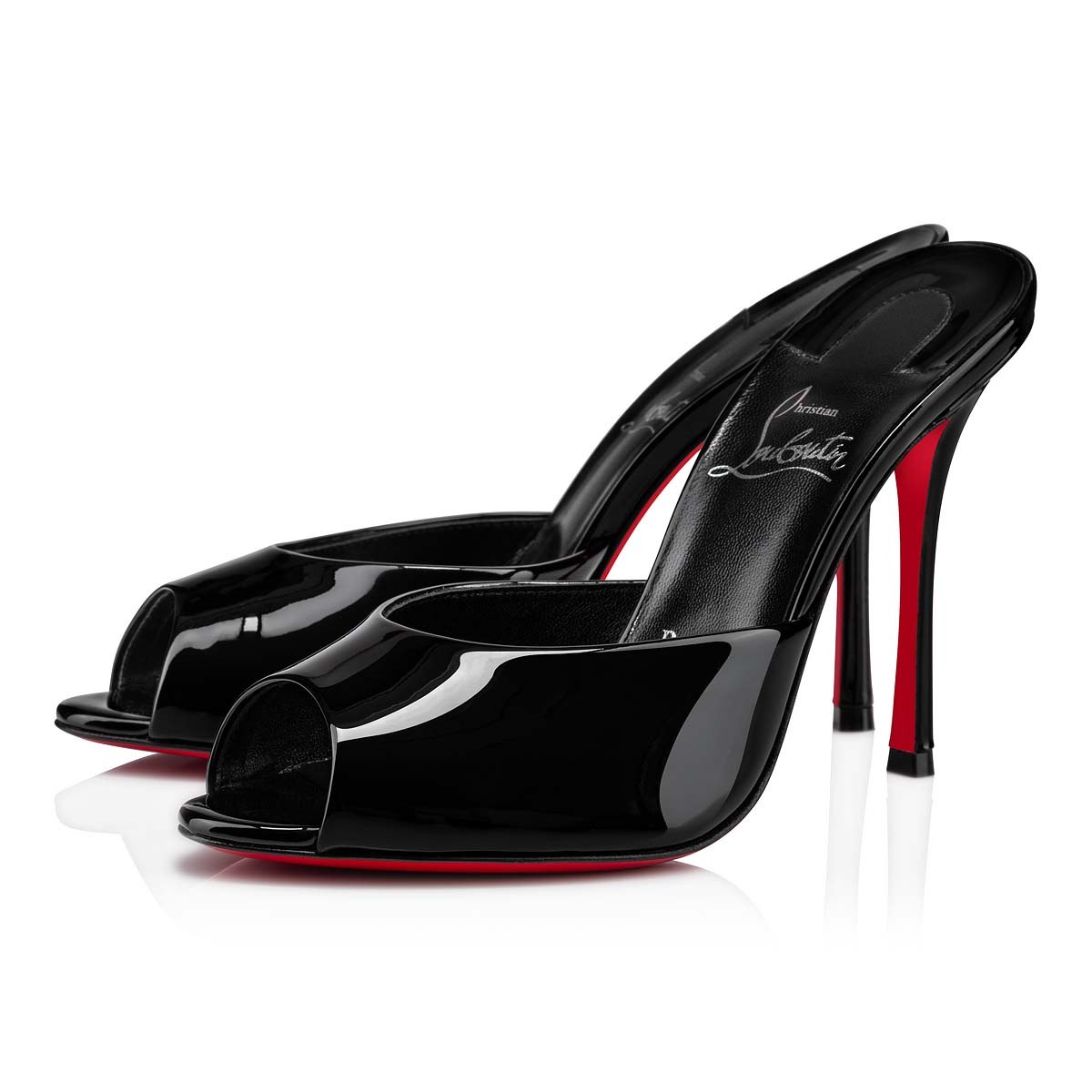 Me Dolly 100 mm — Noir, cuir de veau verni