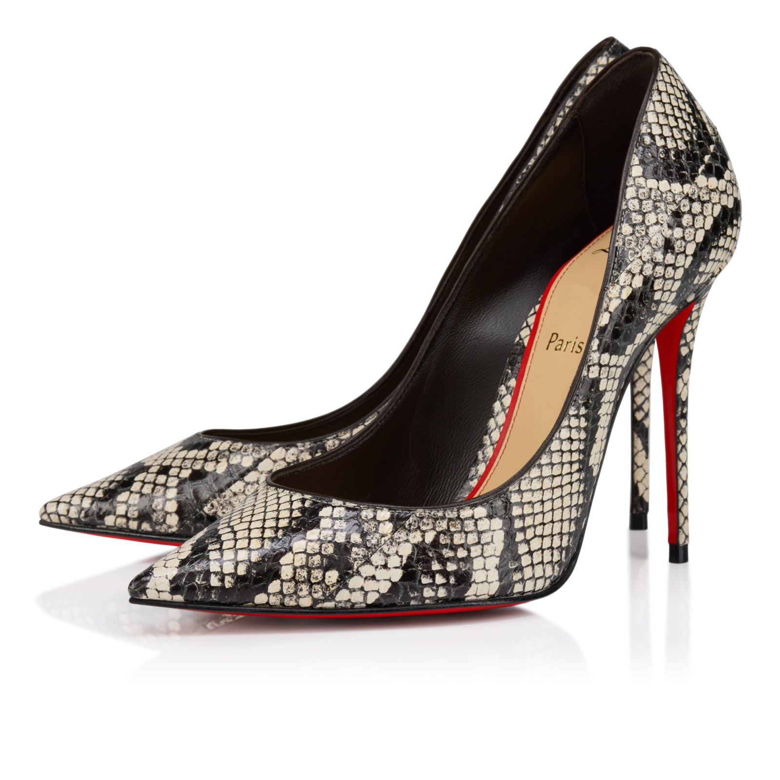 La Pigalle 100 mm — Multicolore, cuir de serpent d'eau