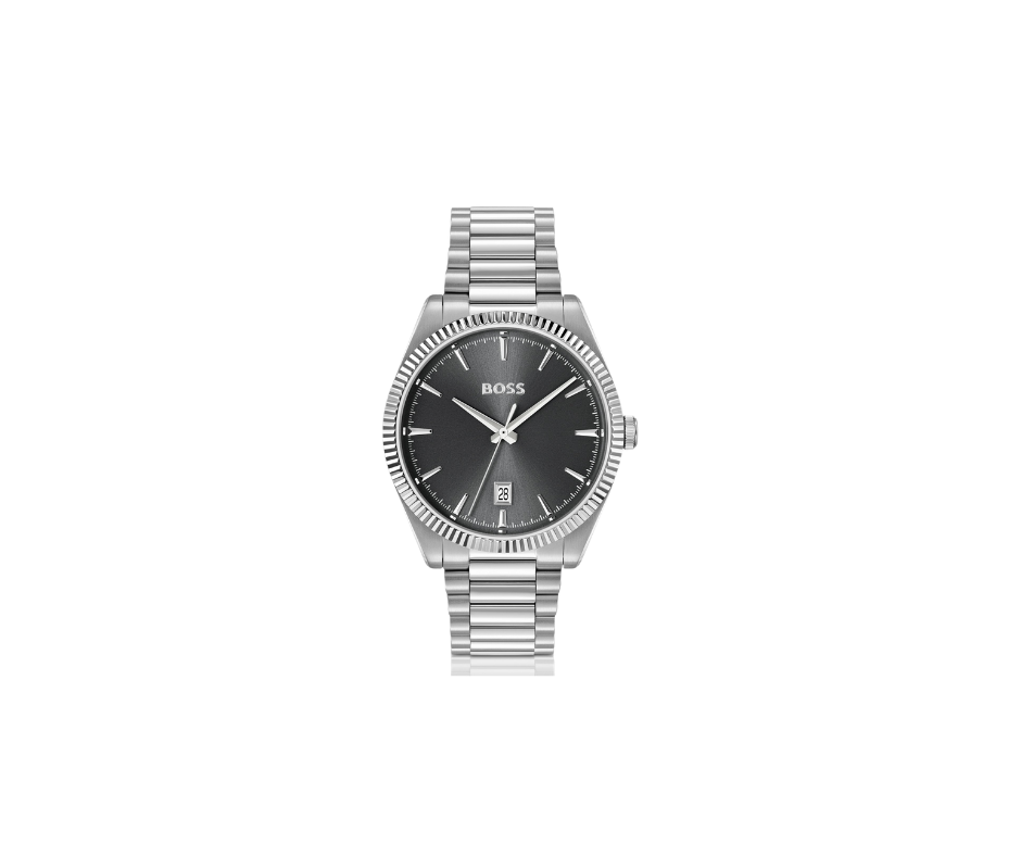 Cheswick Montre en acier inoxydable à lunette cannelée