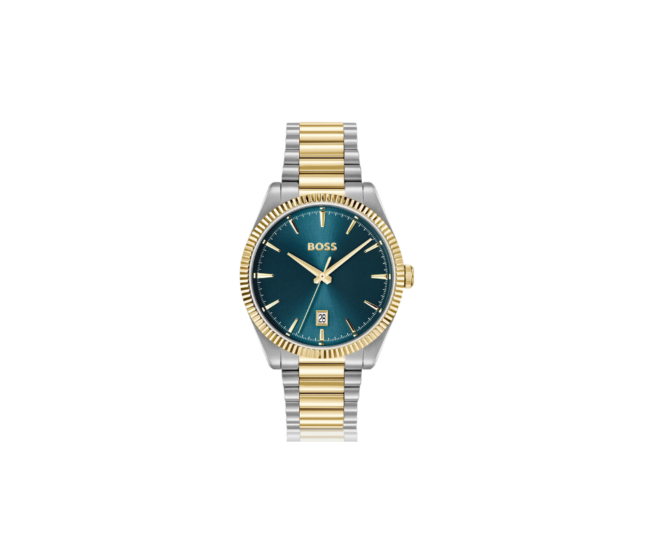 Montre deux tons Cheswick à lunette cannelée