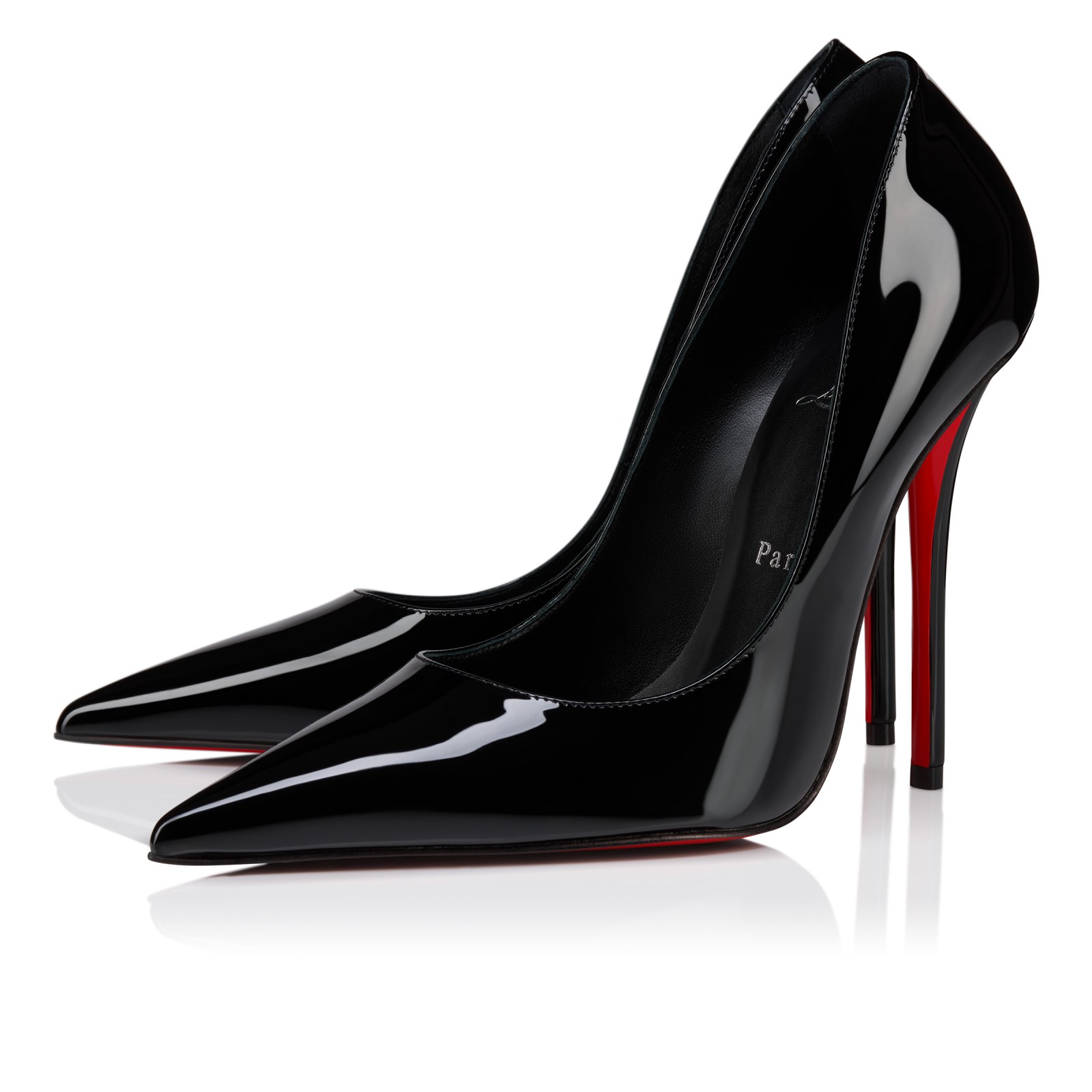 Miss Z 120 mm — Noir, cuir de veau verni