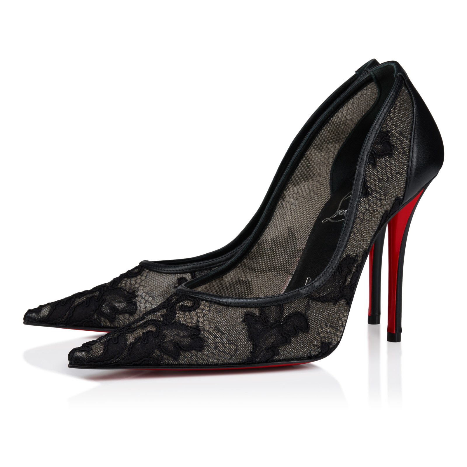 Miss Z Mesh 100 mm — Noir, maille et dentelle