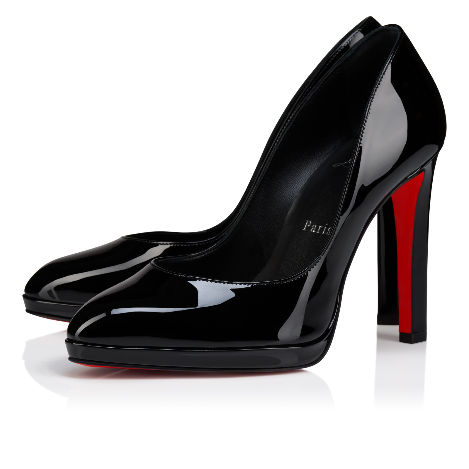 Fannylove Alta 120 mm — Noir, cuir de veau verni