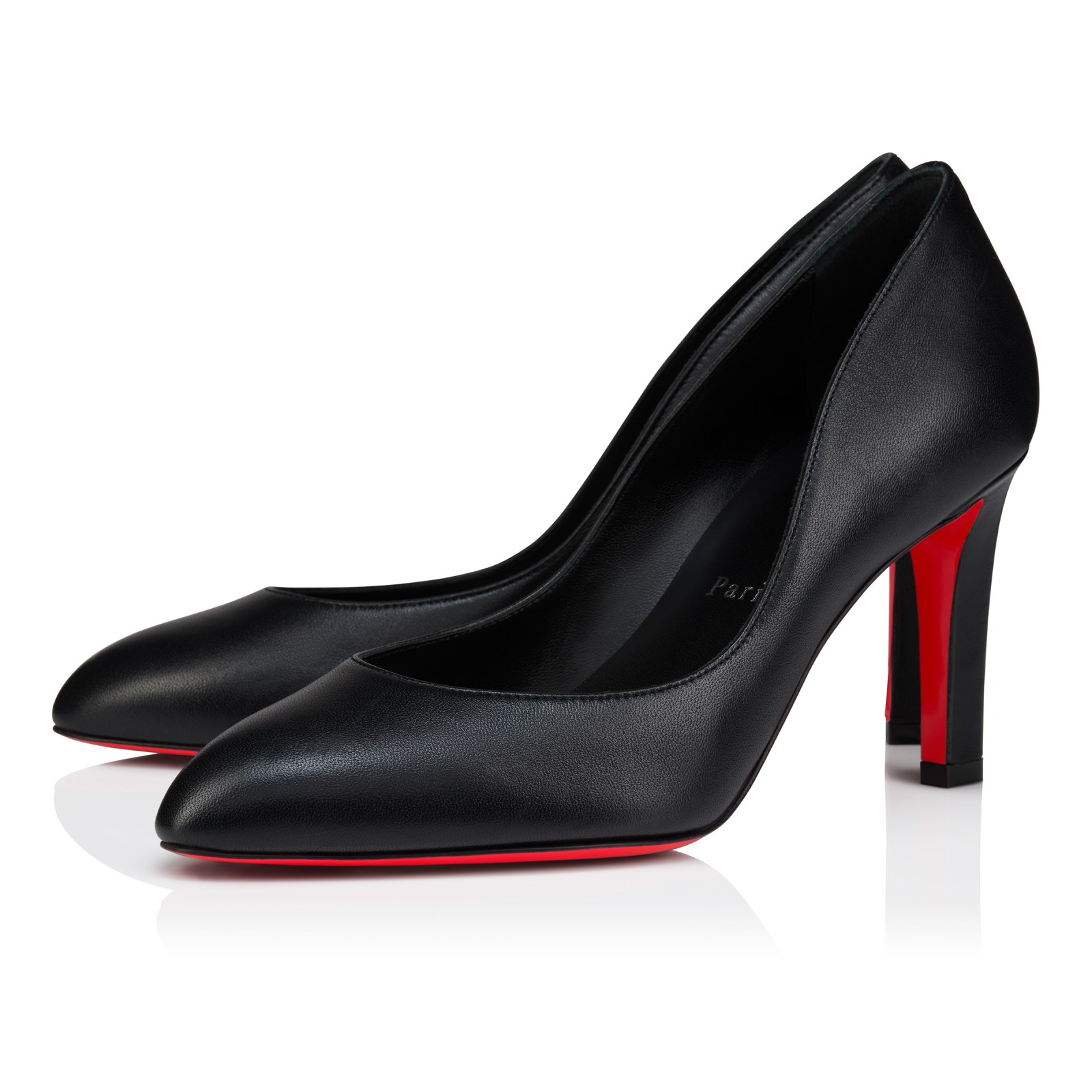 Fannylove 85 mm — Noir, cuir nappa d'agneau