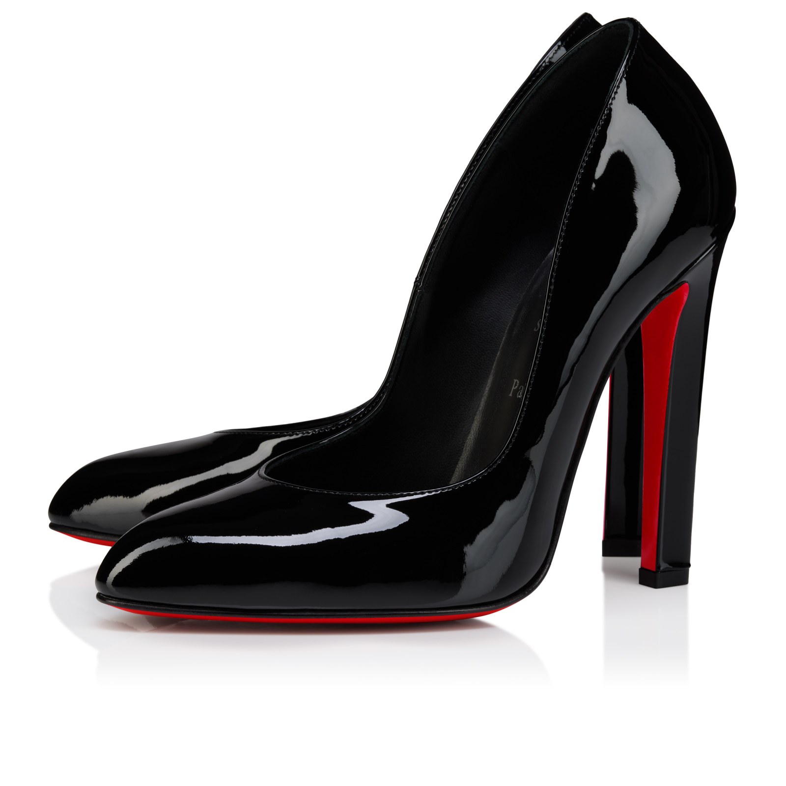 Fannylove 120 mm — Noir, cuir de veau verni