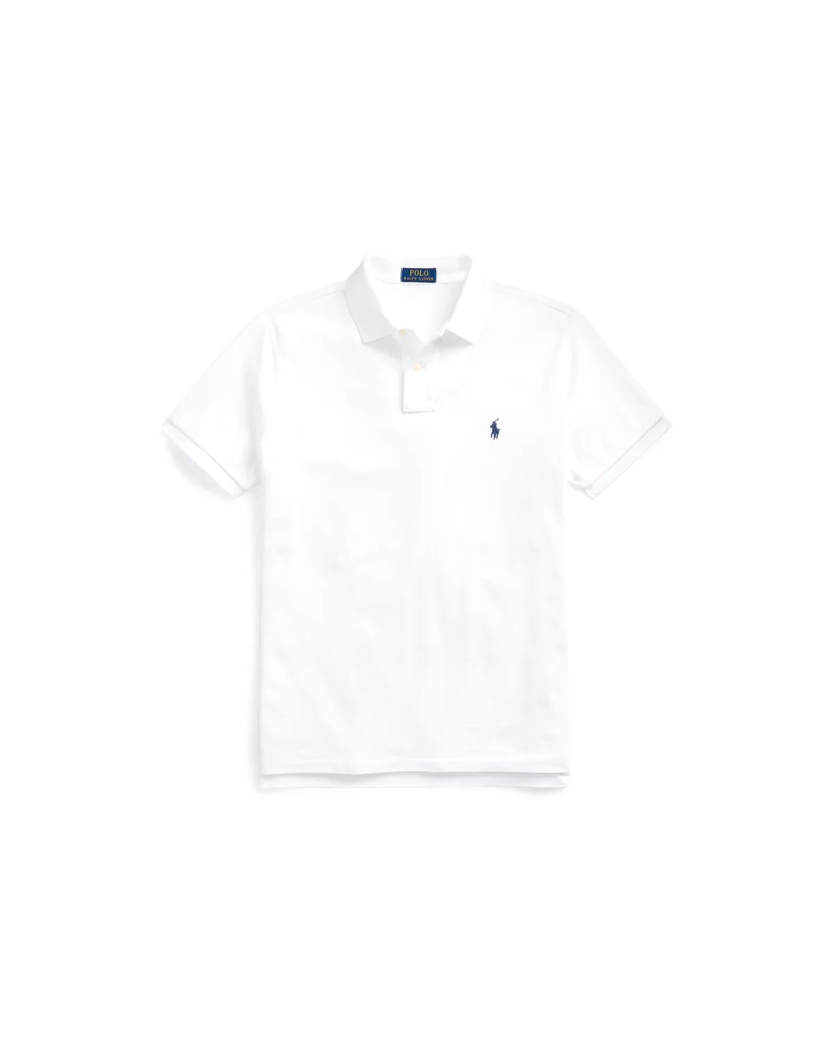 Polo Custom Slim Fit iconique en piqué — White/Navy