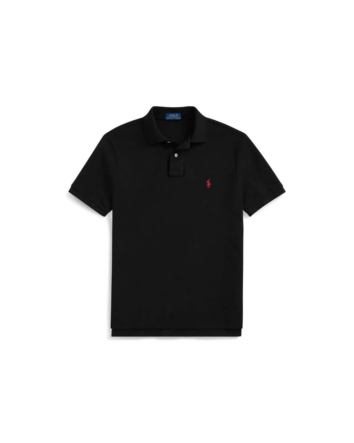 Polo Custom Slim Fit iconique en piqué — Black/Red