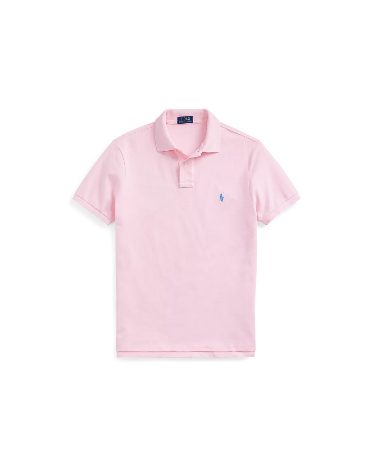 Polo Custom Slim Fit iconique en piqué — Carmel Pink/Blue