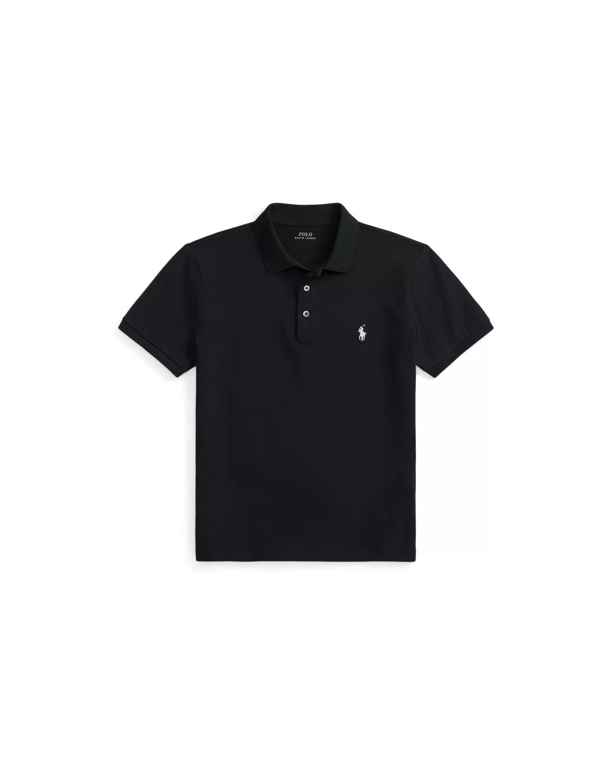 Polo en piqué stretch coupe ajustée — Polo Black