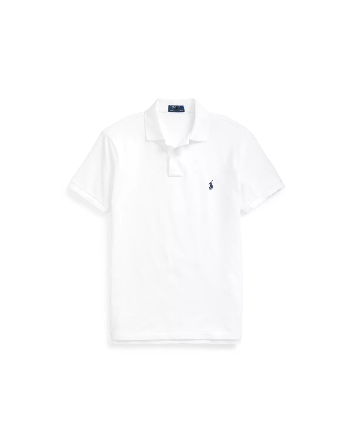 Polo en coton piqué coupe cintrée — White