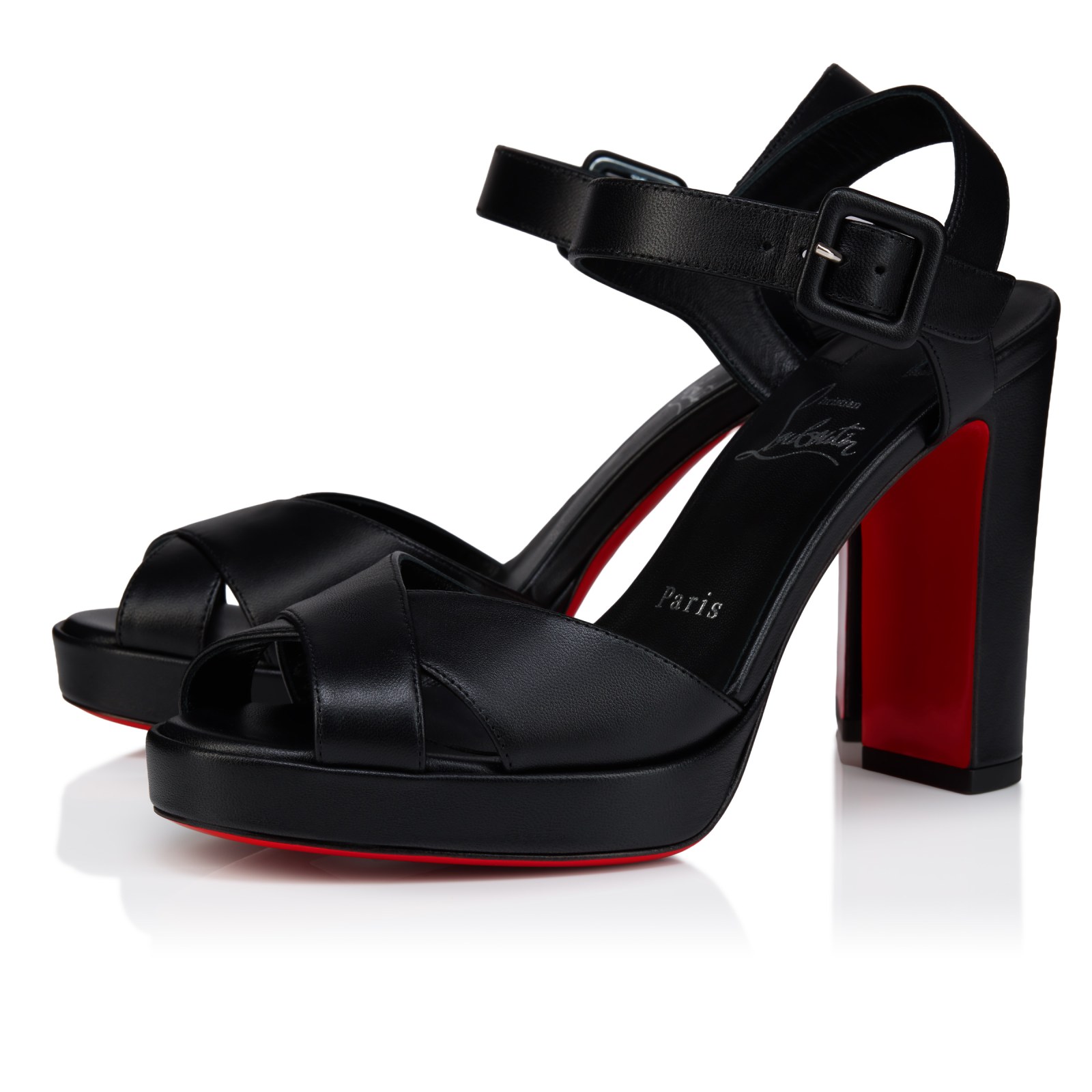Cora 100 mm — Noir, cuir nappa d'agneau