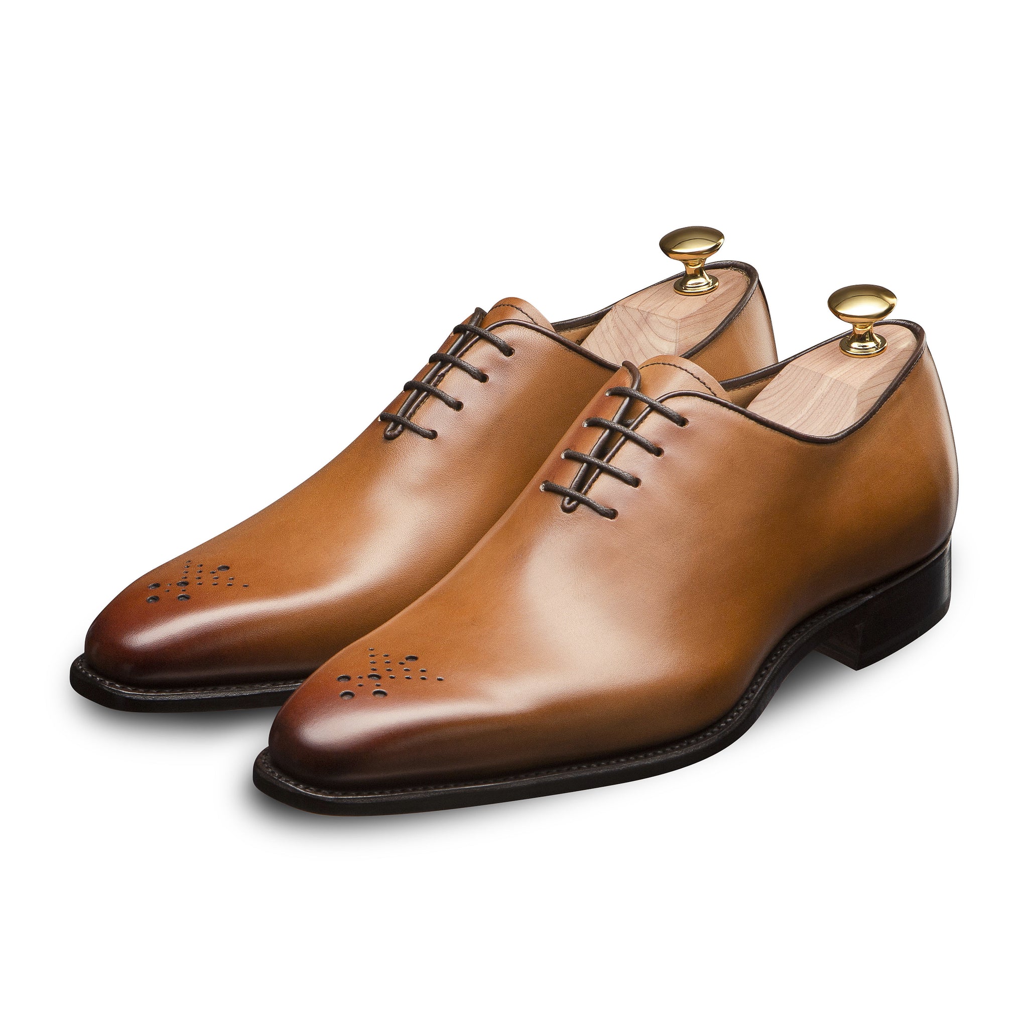 Richelieu One-Cut bout fleuri Milan 345 armagnac - vue 2